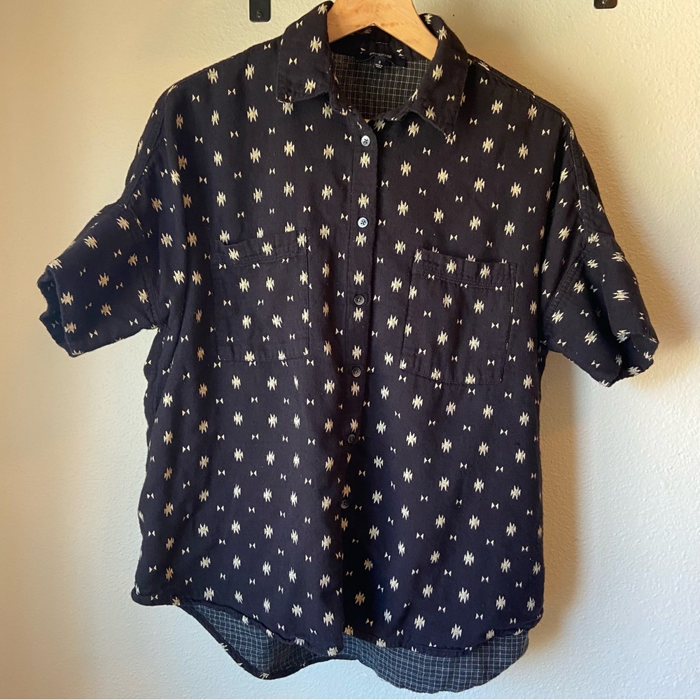 Madewell Camp Shirt Arrow Pattern Button Down